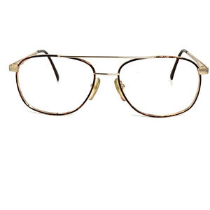 AO Safety Eyeglasses Frame Z87-2 Steel 200 Brown Gold Metal Full Rim H18760